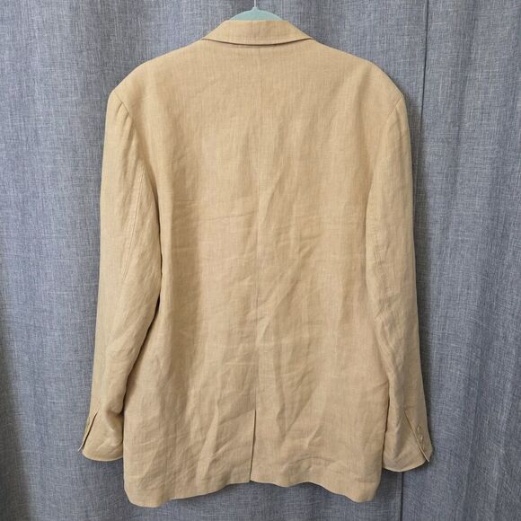 The Territory Ahead Linen Blazer Men's 42L Camel/Tan Jacket 2 Button - Picture 9 of 12